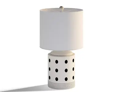 Table lamp polky dots low-poly 3D model