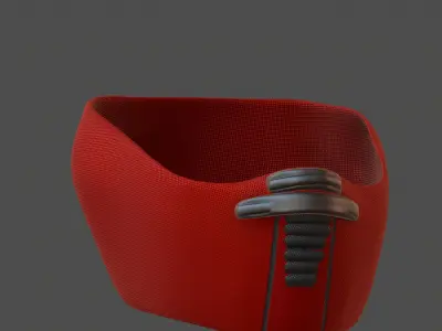 Gas mask helmet 3d model scifi Low-poly  Low-poly 3D model