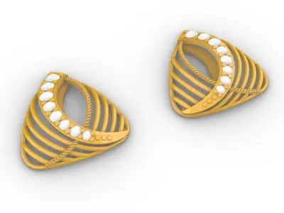 Triangle Earring 3D print model