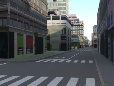 City 92 Low-poly 3D model
