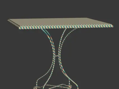 Manutti Firenze Square Table  Low-poly 3D model