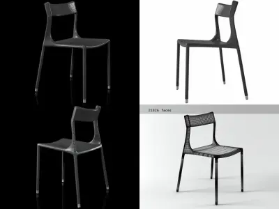 Tebe four different chairs 3D model