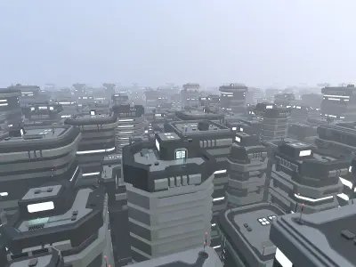 Lowpoly Modular Scifi Building Pack