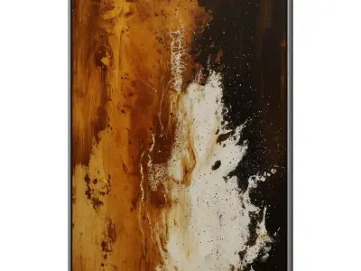 Set of 3 Abstract Paintings in Frames 3D model 75
