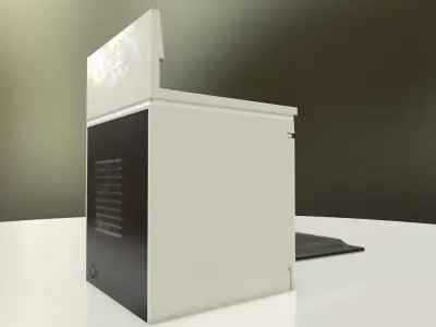 PBR Oven box on table Low-poly 3D model
