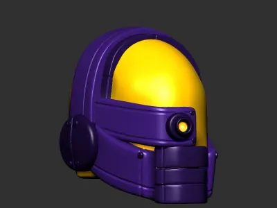 helmet high poly sculpt 3d printable ver 7 3D model 3D model 51