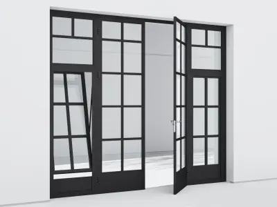 Aluminium door 304 3D model