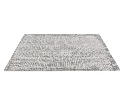 RAHIMA HAND-KNOTTED FLATWEAVE WOOL RUG 3D model