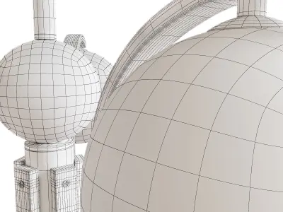 Aran Glass Chandelier 5 lamps Low-poly 3D model