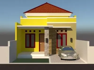 Minimalist Modern House 3D model purchase
