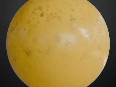 Yellow Metal Painted PBR Seamless Texture