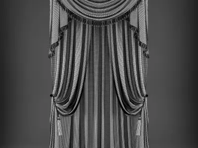 Curtain 3D model 343 Low-poly 3D model