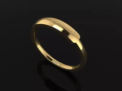 DAINTY ID BAR RING BAND MIX SIZE 4 5 6 7 8 9 10  3D print model