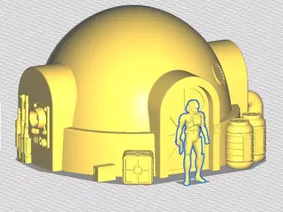 Tatooine Building Diorama 5 Storage Building 3D print model