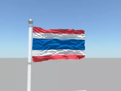 Thailand flag 3D model