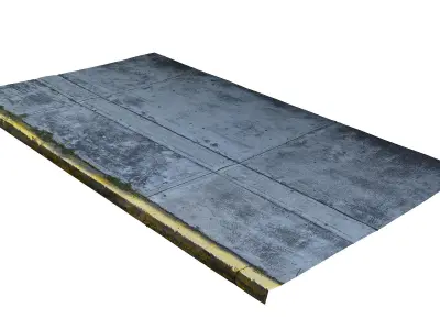 Mexico City Sidewalk  Low-poly 3D model