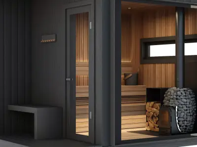 Sauna HUUM HIVE Wood 3D model