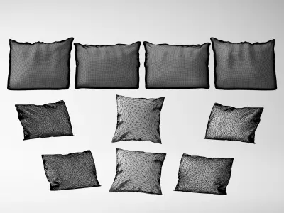 Mixed Pillows - Diversified Designs 3D model
