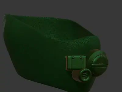 Gas mask respirator futuristic fantasy plastic Low-poly  Low-poly 3D model