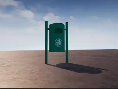 trash bin Free low-poly 3D model