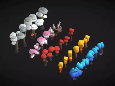 Enchanted Forest - Stylized Fantasy Asset Pack Low-poly 3D model