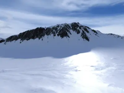 Snow Mountain 11 Low-poly 3D model