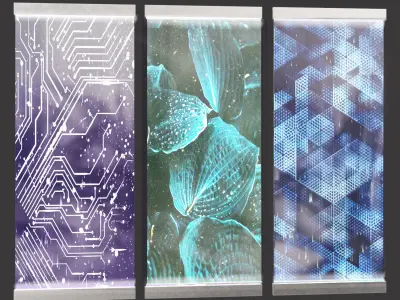 Glass partition-laser lights 3D model