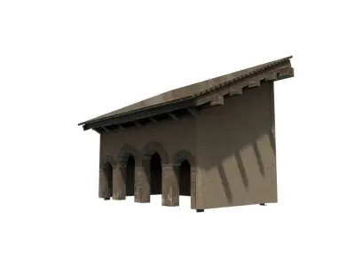 Barnyard Building Low-poly 3D model