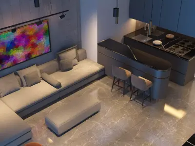 LIVING ROOM  3D model