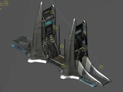 Space Station - Ground Function Gate 01 3D model