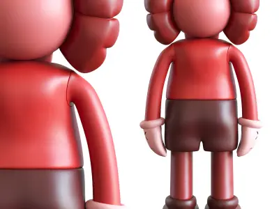 Kaws Red Blush Companion 2016 3D model