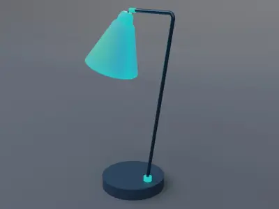 Awesome Blue Table Lamp Blue Rgb Lamp Free low-poly 3D model