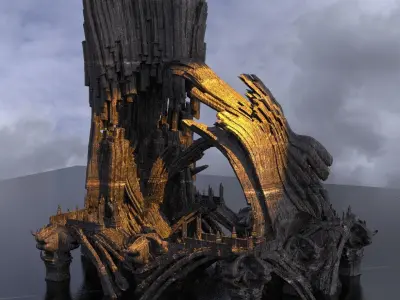 Giants Ireland seafaring mountain 3D model