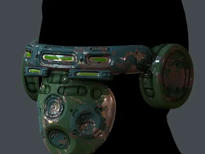 Gas mask helmet 3d model scifi Low-poly  Low-poly 3D model 521