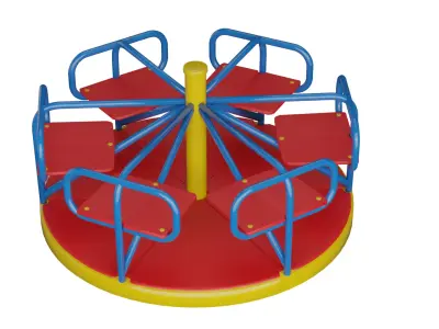 Carousel Swing Low-poly 3D model