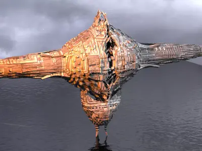 Deep sea Dreadnought ship 5  3D model