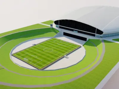 Sapporo Dome - Japan Low-poly 3D model