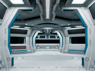 Sci Fi Modular Station 3D model