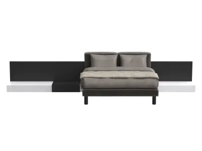 CLIFF-Meridian-bed modern bed frame with storage Low-poly 3D model