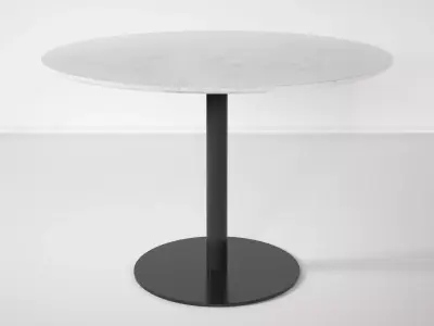 20 round marble table with base 3D model