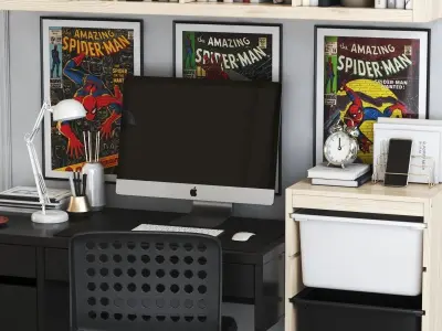 MICKE student workplace set 3D model