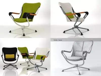 Waver lounge chair 3D model