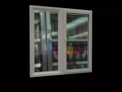 European Plastic Window Low-poly 3D model