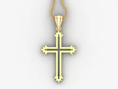Cross Light Gold 4CP060 3DM STL 3D model