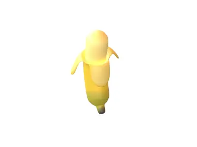 Banana v1 001 Low-poly 3D model