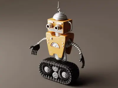 Robot V25 Low-poly 3D model