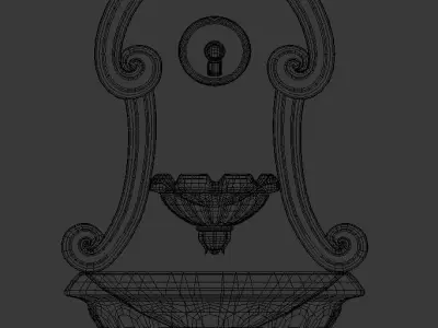 The Fountain ornate water 3D model