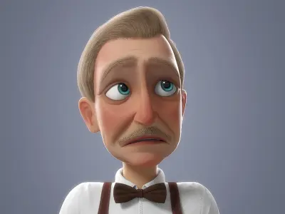  Cartoon Old Man Rigged 