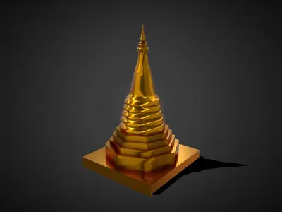 Black Stupa  Laos 3D print model