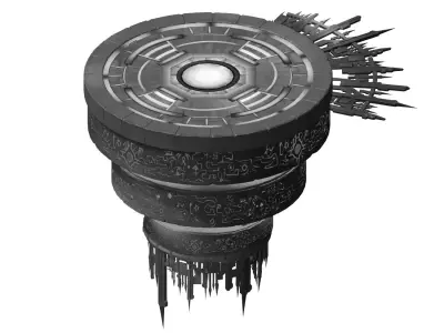 Relics - Wall Rounded Surface 02 3D model